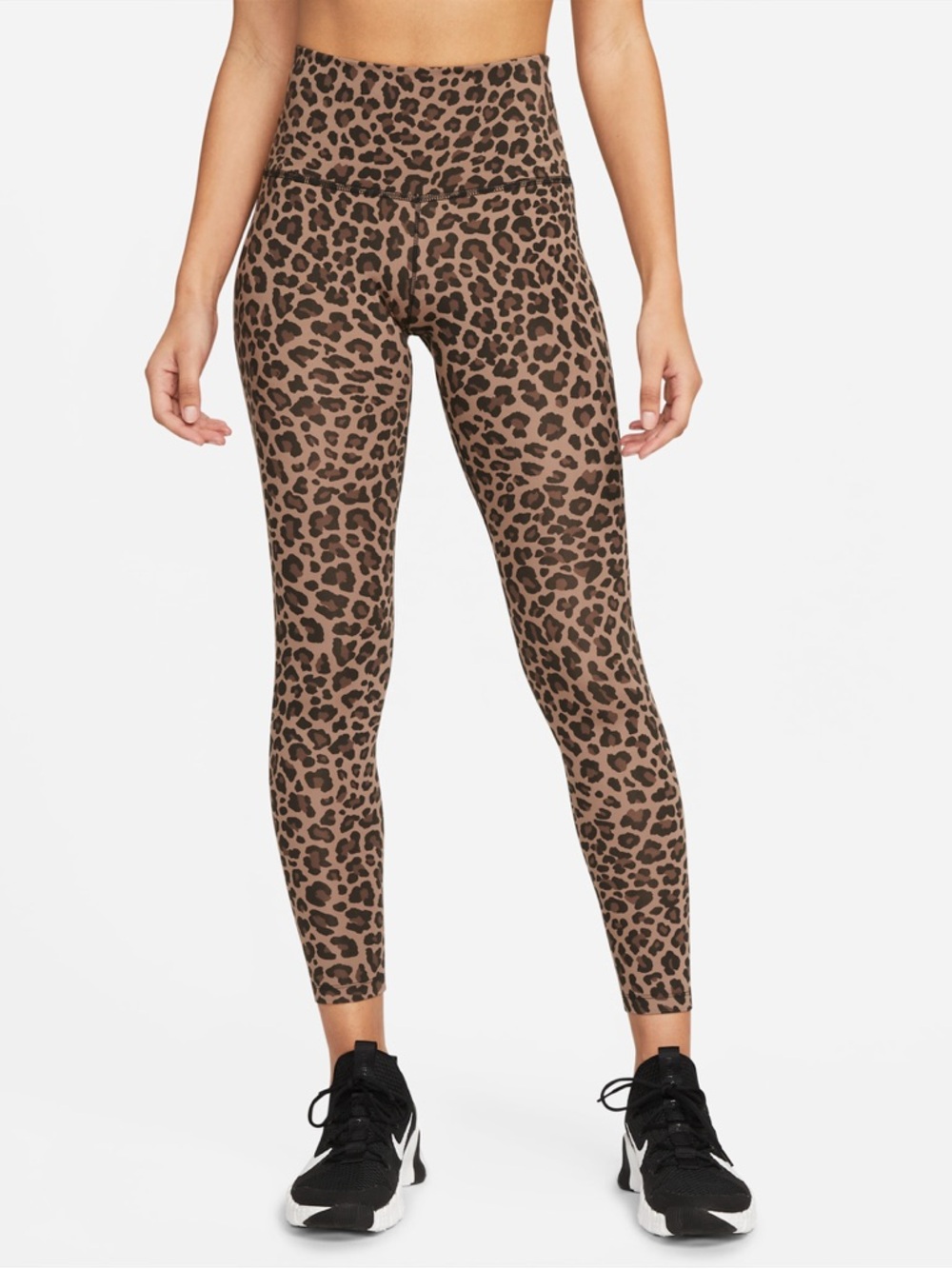 Nike One high-rise leopard printed leggings size small